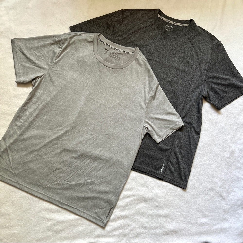 2 Reebok Crewneck Performance T Shirts